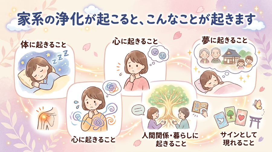 家系の浄化が起こると、こんなことが起きます