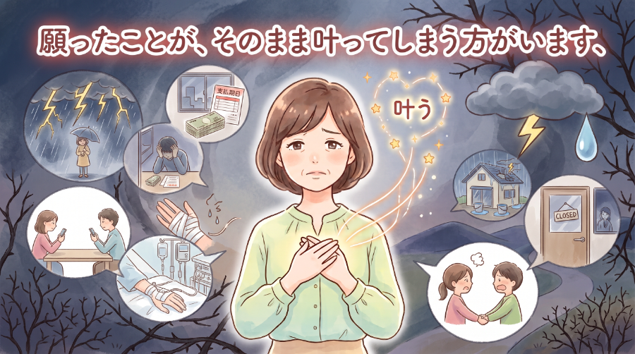 願ったことが、そのまま叶ってしまう方がいます