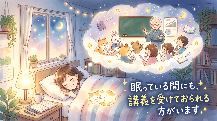 眠っている間にも、講義を受けておられる方がいます